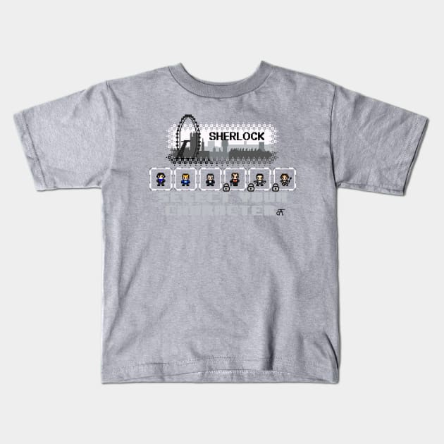 SHERLOCK SELECT SCREEN Kids T-Shirt by MastaKong19